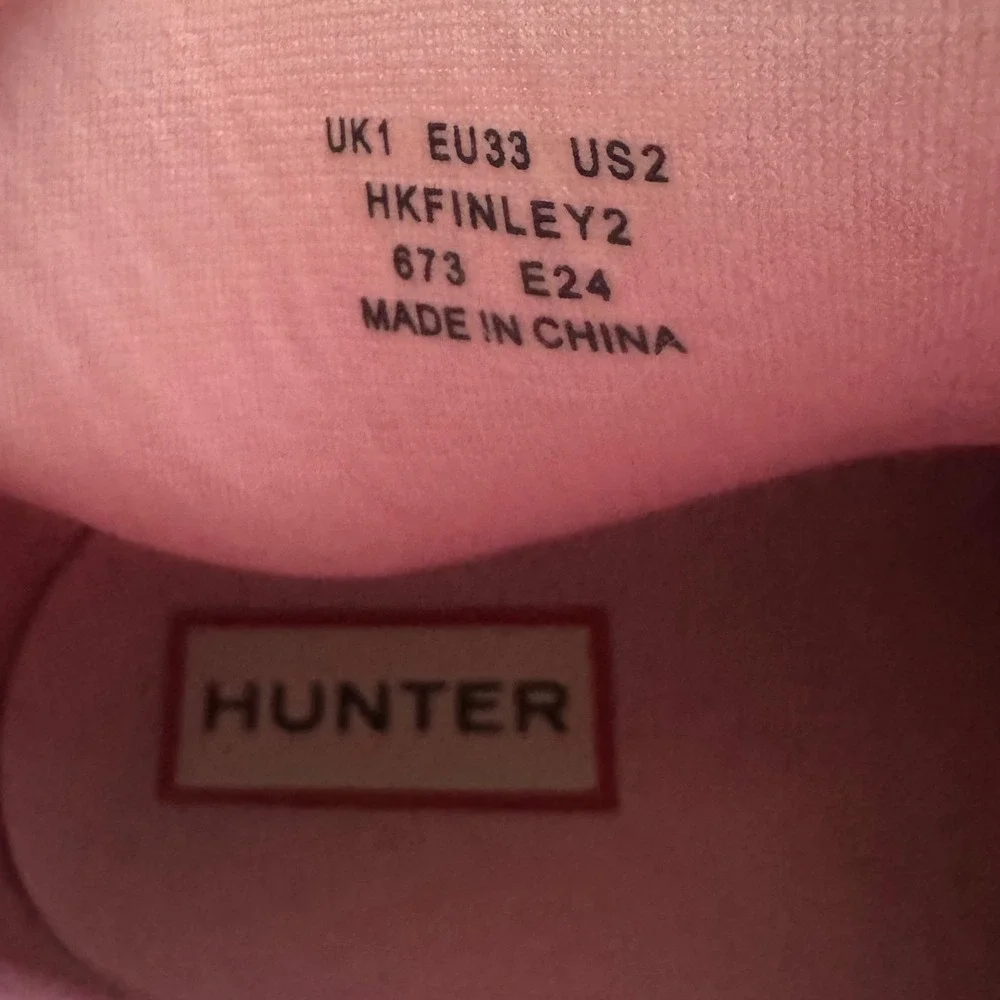 Hunter Kids Finley Glitter Pink Waterproof Rain Boots HKFINLEY2 Girls Size US 2